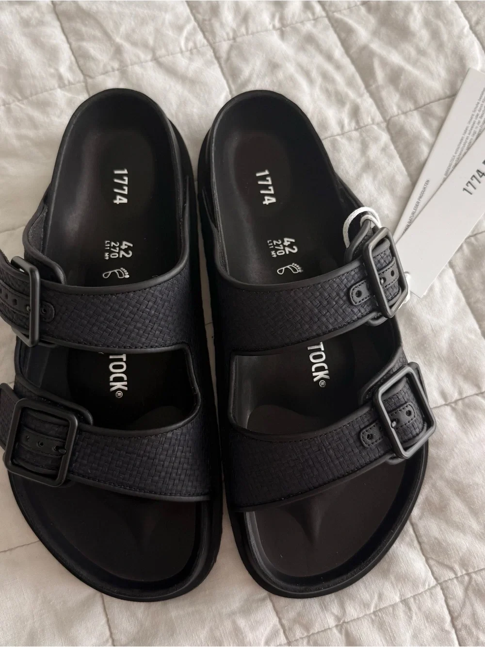 Birkenstock Arizona Raffia Luxe Sandals Brand New